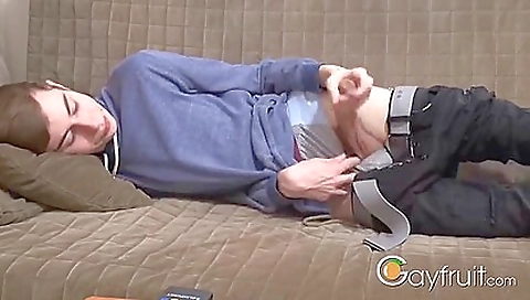 Couch Orange Solo Gay Porn Tube