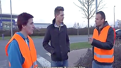 Bare Foursome At The Parking Lot