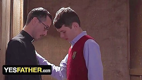 Ultra-kinky Altar Boy Dakota Lovell And Fr. Fiore Take Turns Railing Each Other Rock-rock-hard Cum-pumps